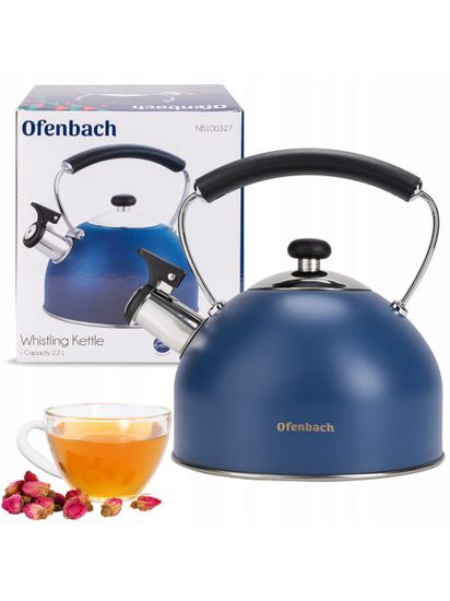 Чайник 2,2 л. из нержавеющей стали со свистком Ofenbach NB100327