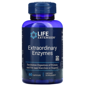 Life Extension Extraordinary Enzymes 60 capsules, Ферменты
