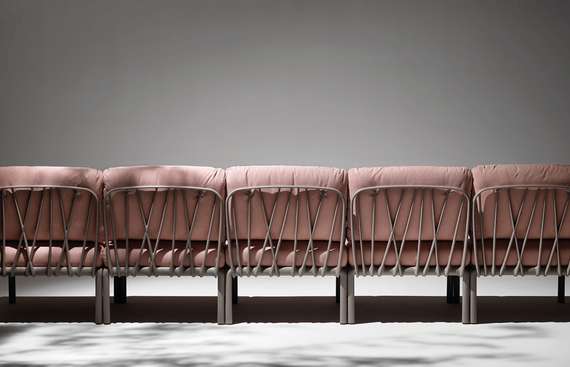 Модульное кресло Komodo Poltrona, тортора, розовый