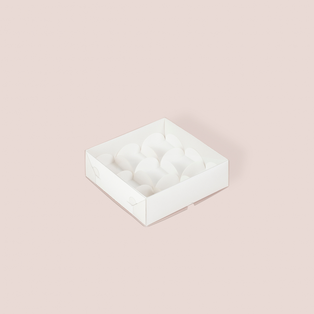 Коробка для 9 моти с пластиковой крышкой 172*172*55 мм