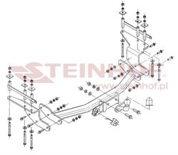 Фаркоп Steinhof M-151 для Mercedes E-Class купе c207 2009-2016, Mercedes E-Class кабриолет a207 2009-2016(паспорт и сертификат в комплекте)(без электрики)