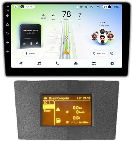 Магнитола для Opel Antara 2006-2015 (перенос БК вниз, серая) - Teyes CC4L монитор 9" IPS на Android 14, Snapdragon 662, CarPlay, 4G SIM-слот