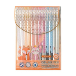 Ручка гелевая, пиши-стирай, Basir, синие чернила, серия "ЖИВОТНЫЕ", разноцветный корпус