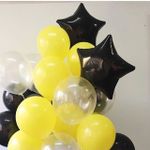 Шар (18" /46 см) Звезда, Черный 1 шт.