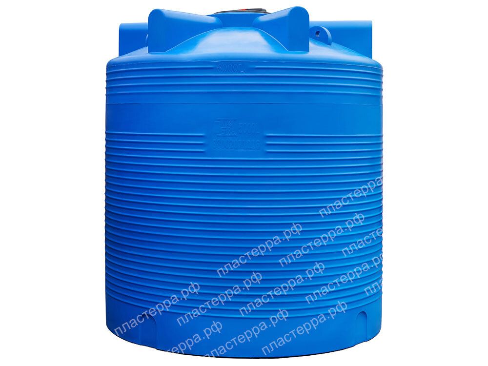 Емкость цилиндрическая Пластерра PT VL 6000 л. вертикальный (2000x2000x2280см;синий) - арт.560125