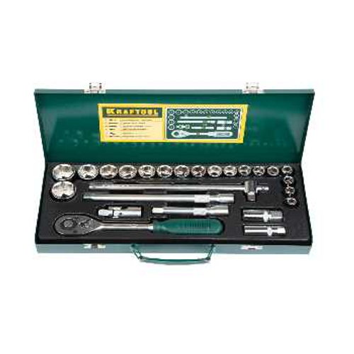 Набор торцовых головок 1/2", 25 предметов KRAFTOOL, 27892-H25_z01