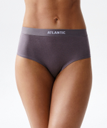 Трусы женские макси спорт Atlantic, набор из 3 шт., хлопок, бежевые + каменно-серые + мятные, 3CLP-009