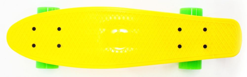 Пенни борд Hubster Cruiser 22 желтый с зелеными колесами