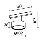 Трековый светильник Technical TR040-4-18W3K-DS-BBS