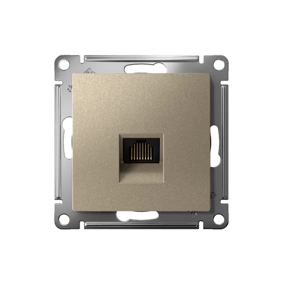 Розетка компьютерная AtlasDesign RJ45 кат.5E механизм шампань SE ATN000583