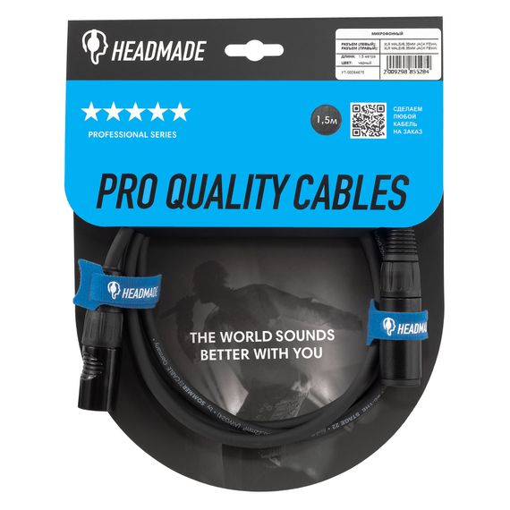 HeadMade Pro XLR-M - 6.3mm Female 1.5m
