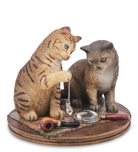 Veronese WS-1353 Статуэтка «Пара котов - Purrlock Holmes» (Лиза Паркер)