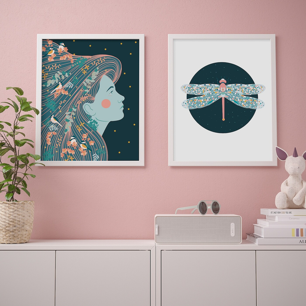 IKEA BILD  (ИКЕА БИЛД)  -  Плакат, Стрекоза, 40x50 см