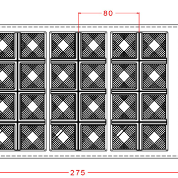 695 | Форма для шоколадных плиток &quot;Симметрия&quot; (275*175 мм)