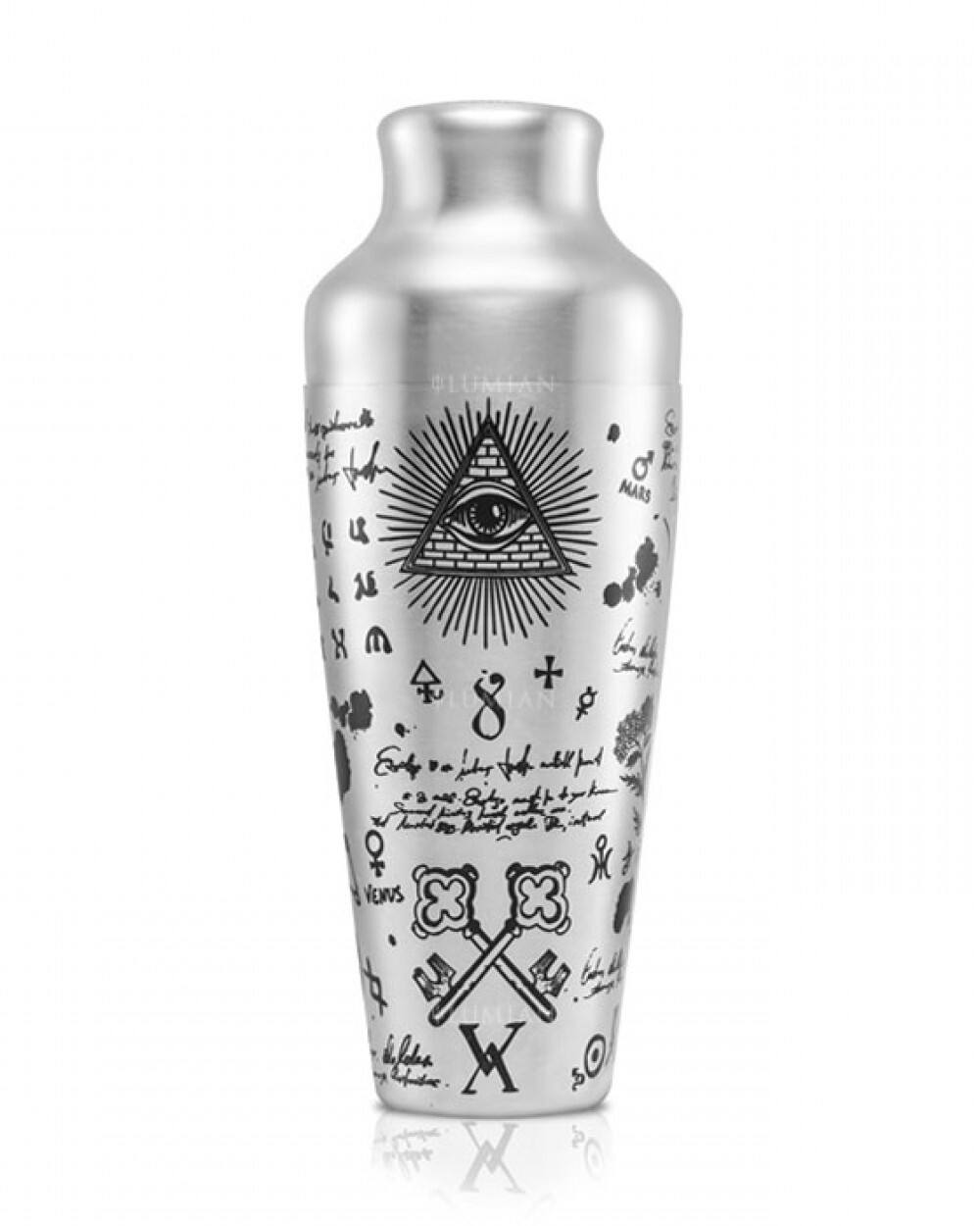 Шейкер Lumian Chrono Alchemy, 550 мл, серебро с гравировкой