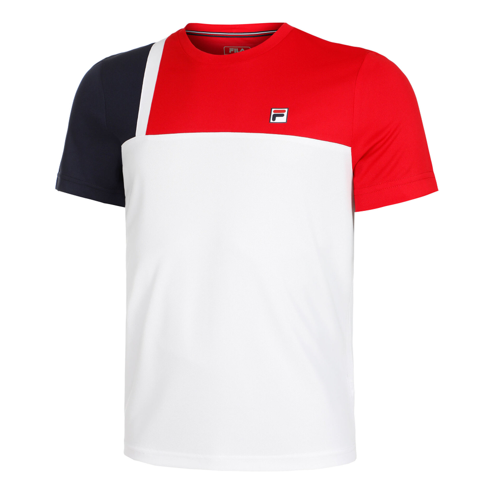 Мужское теннисное поло Fila Karl T-Shirt Men - Red, Dark Blue