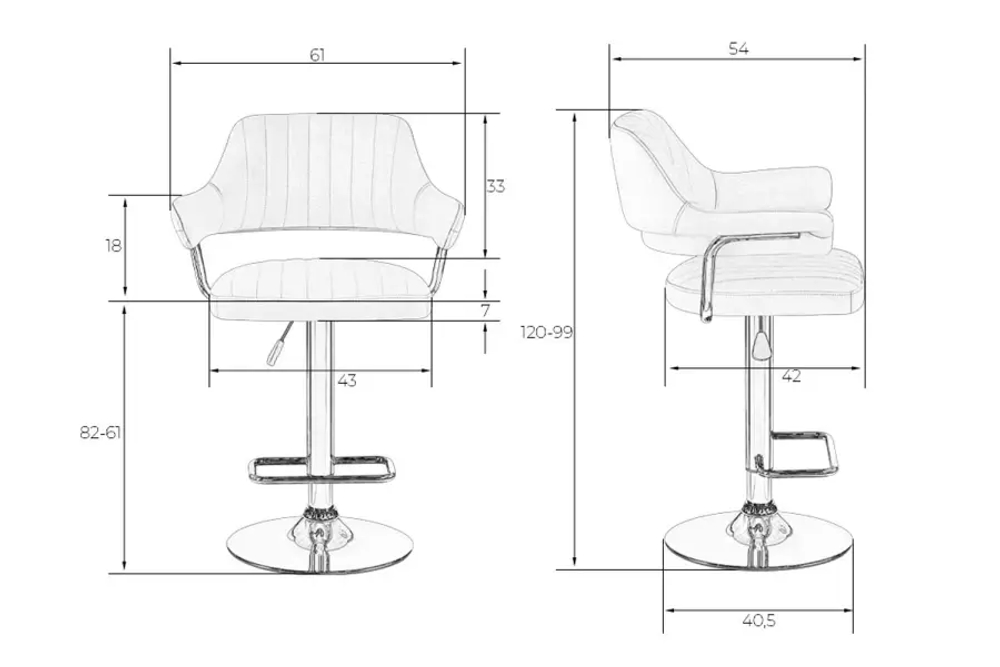 Стул барный DOBRIN Charly