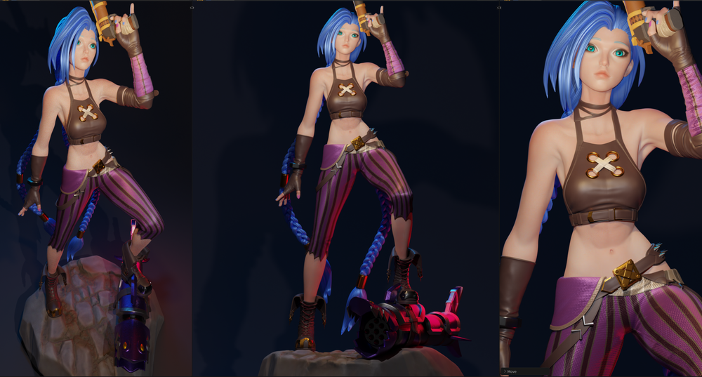 Фигуркаел Джинкс Лига легенд Jinx League of Legends