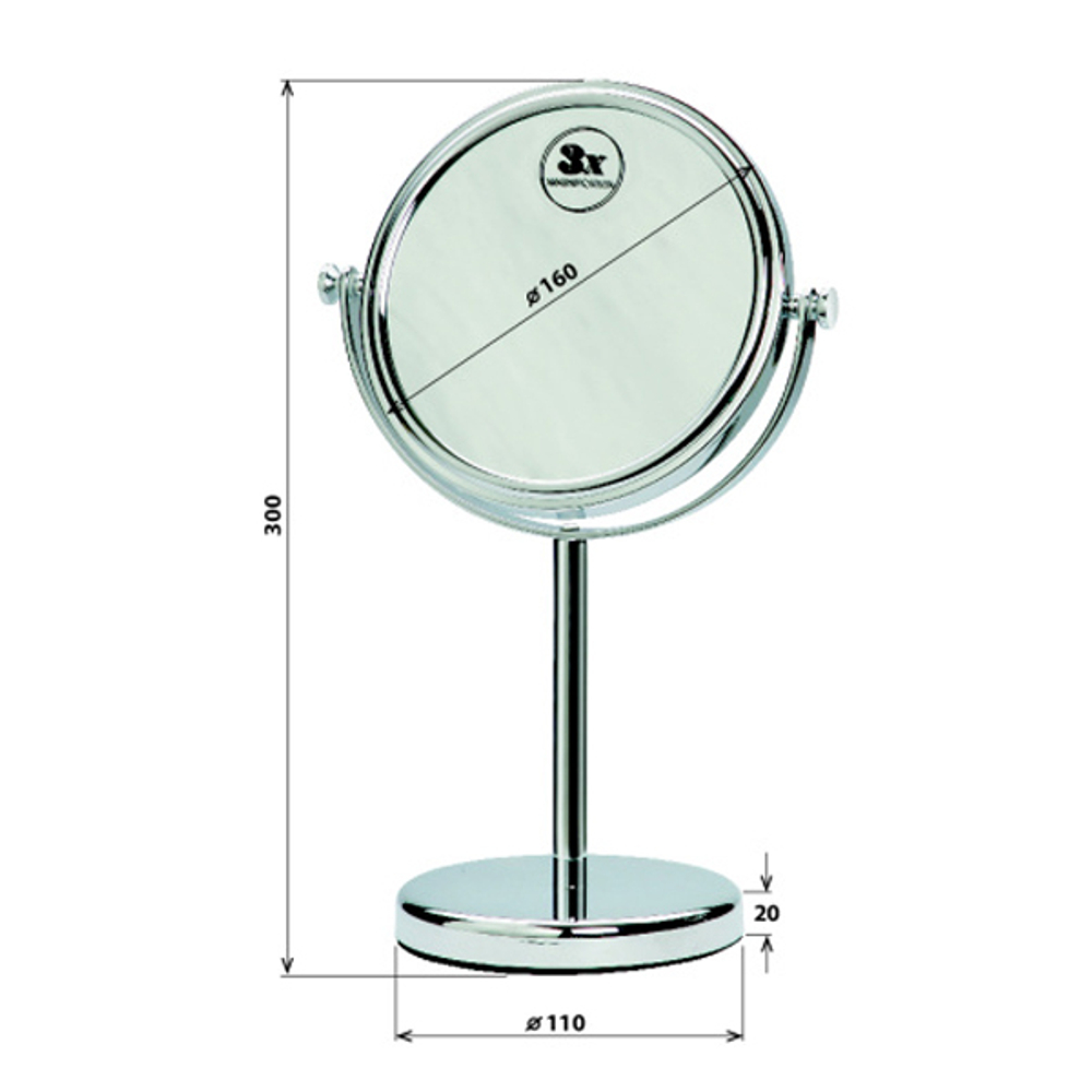 Косметическое зеркало настольное Bemeta D160 см. (без подсветки)