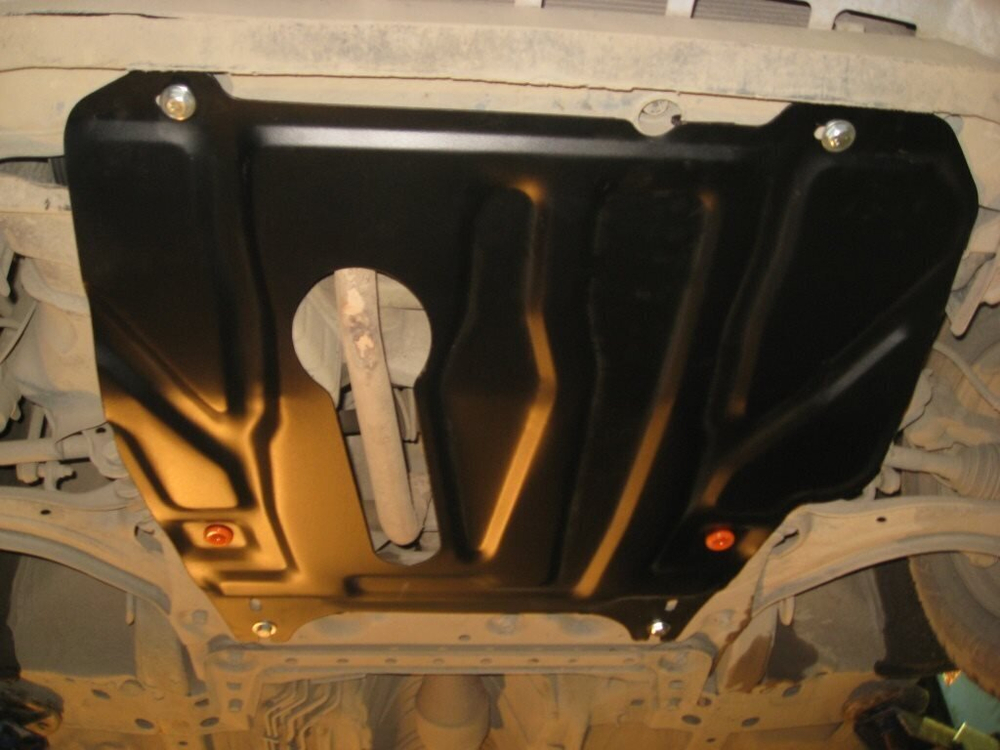 Защита ALFeco картера двигателя и акпп для Nissan Cube Z11 2WD 2002-2008, V-1,4 (сталь 2 мм) арт.ALF1539st