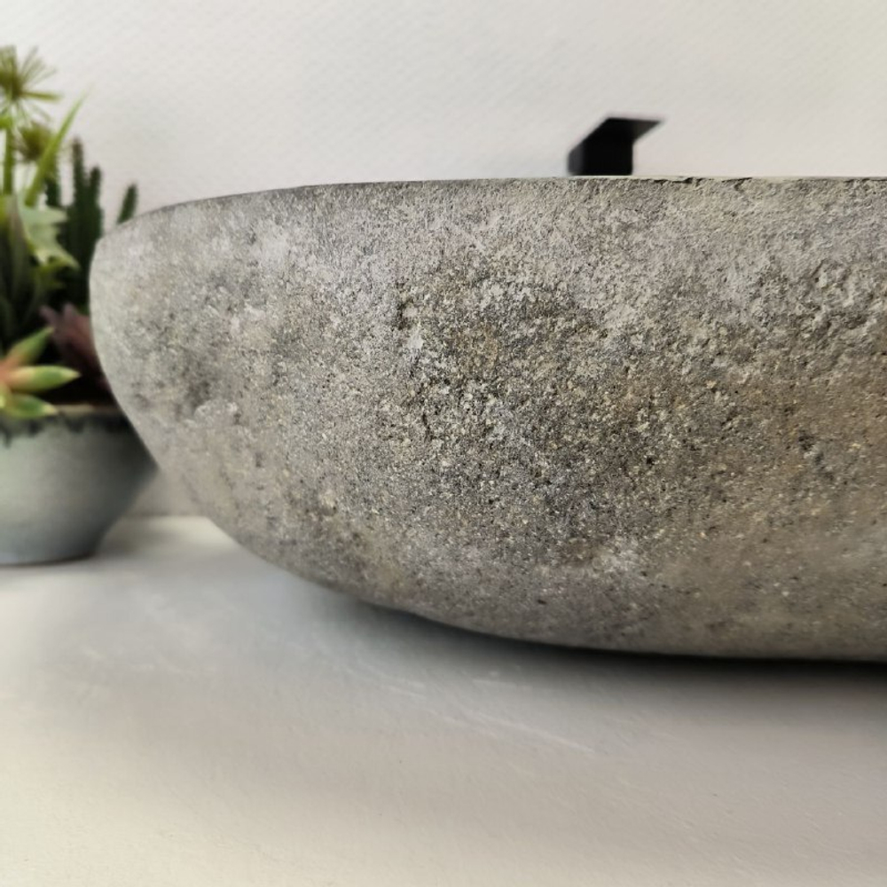 Раковина из речного камня RS63546 (62*47*16) 0124