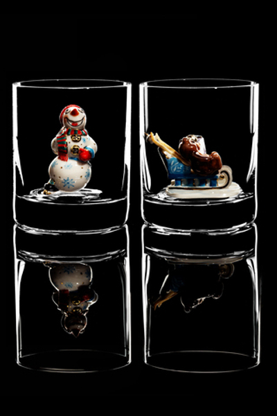 Подарочный набор из двух бокалов для виски. "Новогодний подарок для мужчин".