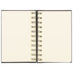 Скетчбук, слоновая кость 140 г/м2 90х140 мм, 80 л., КОЖЗАМ, гребень, BRAUBERG ART CLASSIC, черный, 116474