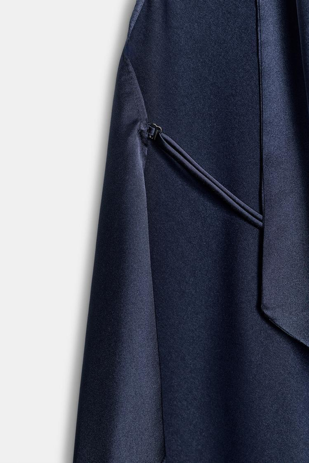 ZARA АСИММЕТРИЧНЫЙ ТОП С ГОРЛОВИНОЙ ХАЛТЕР, ГЛУБОКИЙ СИНИЙ