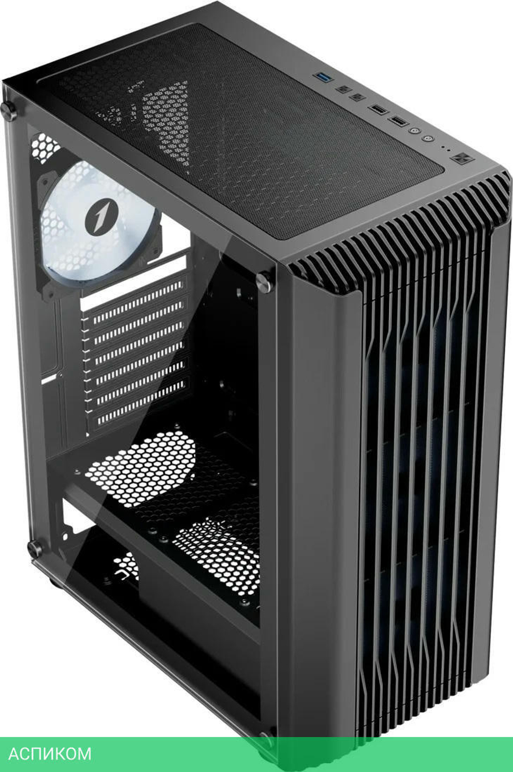 Корпус 1stPlayer H6 без БП Black (H6-BK-4F7)