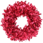 Венок декоративный TINSEL «Изящное сияние» 38 см, Красный