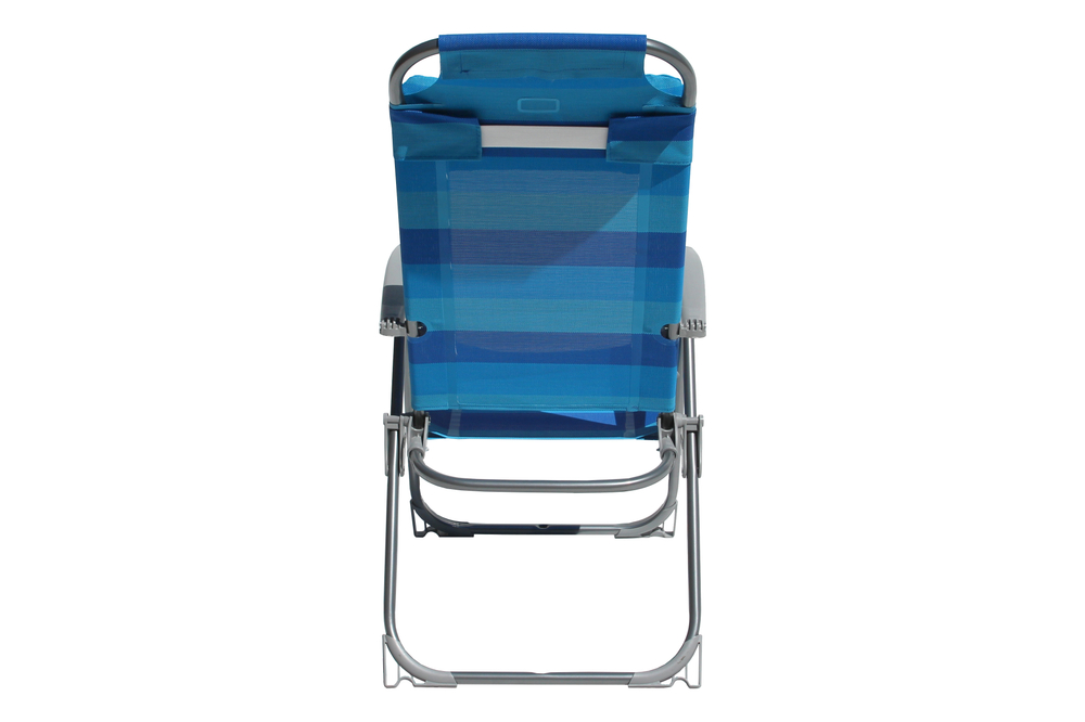 Кресло -шезлонг Ника К2/С арт.К2/С (1шт. в упаковке (каркас серый, ткань синяя))