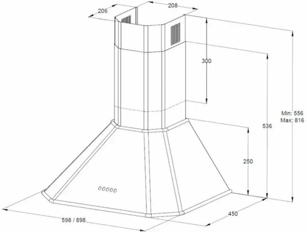 Каминная вытяжка Korting KHC 6839 NX