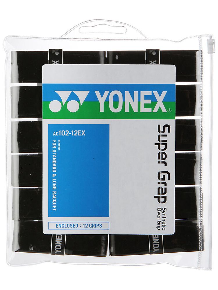 Теннисные намотки Yonex Super Grap 12P - black