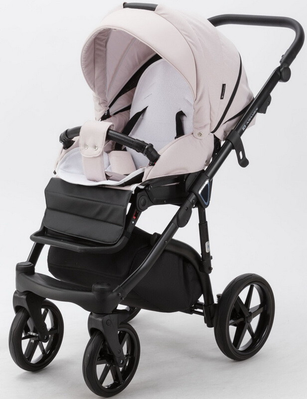 Детская коляска Adamex Bibione 2 в 1 BI-PS26 (СВ.РОЗОВ+СВ.РОЗОВ.КОЖА)