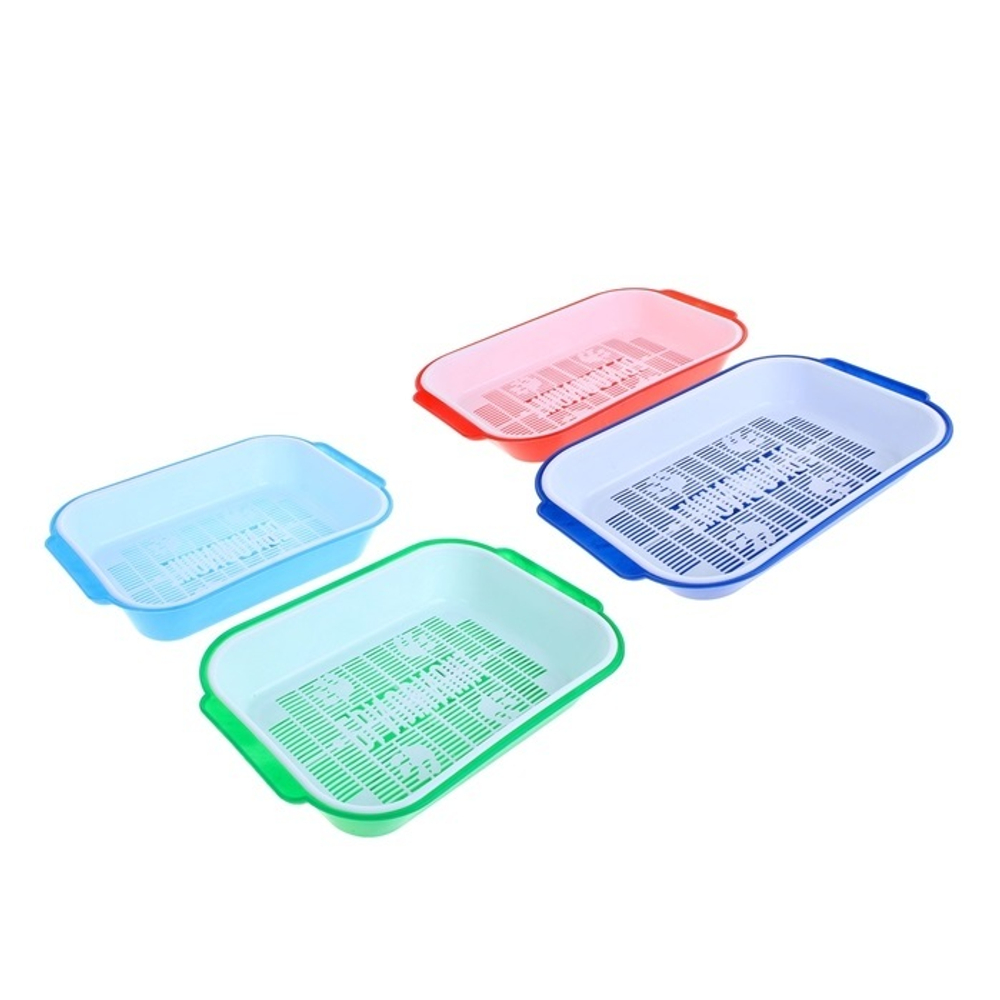 Туалет для кошек с сеткой №2, микс цветов