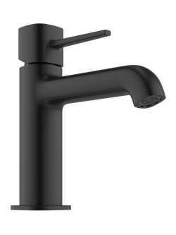 Смеситель для раковины STWORKI Эстерсунд S31010BK + донный клапан SW-001BK черный матовый