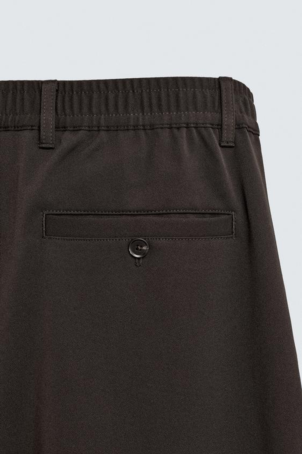 ZARA БРЮКИ STRAIGHT FIT КОМФОРТ, КОРИЧНЕВЫЙ