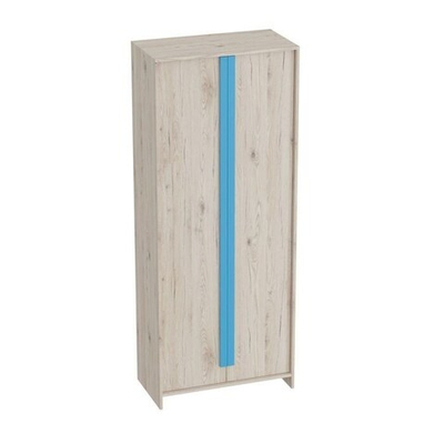 Шкаф 2-дверный Скаут Дуб Бонифаций/Софт тач индиго