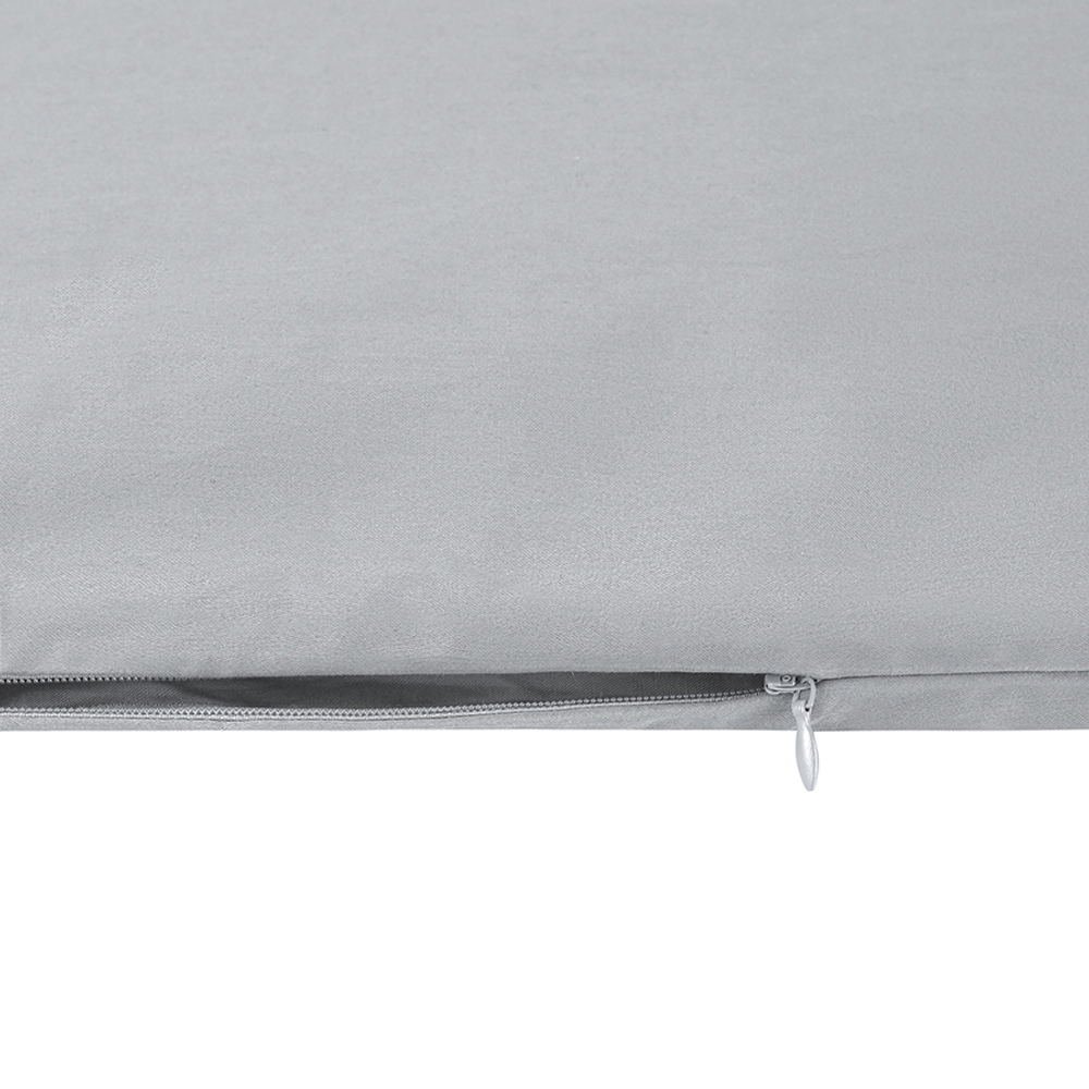 Комплект постельного белья из премиального сатина светло-серого цвета из коллекции essential, 200х22