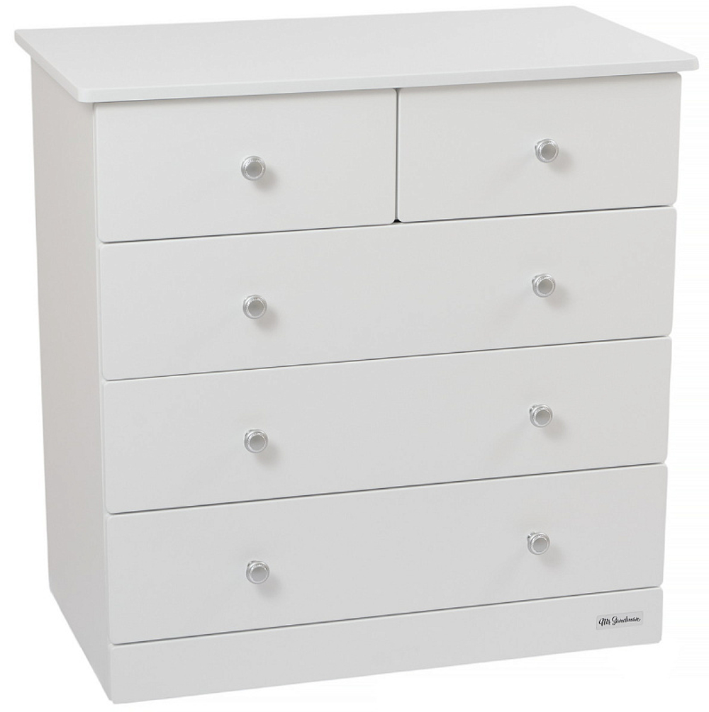 Детский пеленальный комод Mr Sandman Joss 5 ящиков Белый