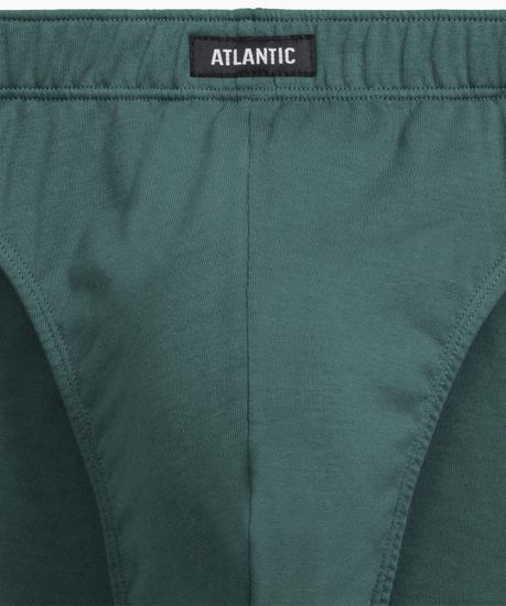 Мужские трусы (3шт) слипы спорт Atlantic 3MP-186, хлопок, черные + зеленые + графитовые
