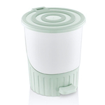 Мусорное ведро с педалью "Круги" 26 лт ментол-белый