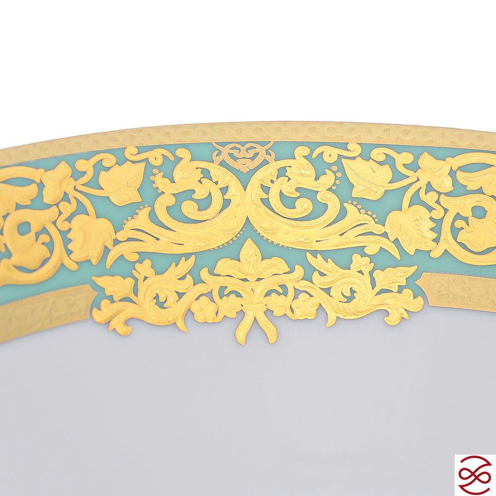 Набор салатниц Falkenporzellan Natalia seladon gold 18см(6 шт)