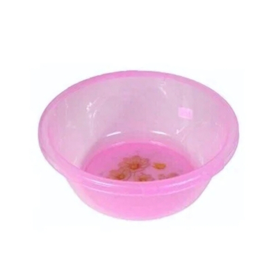 Миска круглая №1 прозрачная с рисунком 1,6л, диам 20см (микс цв) РП-131