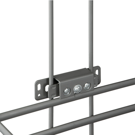 Бутылочница 200 мм 2-уровневая плоский стальной прут, графит