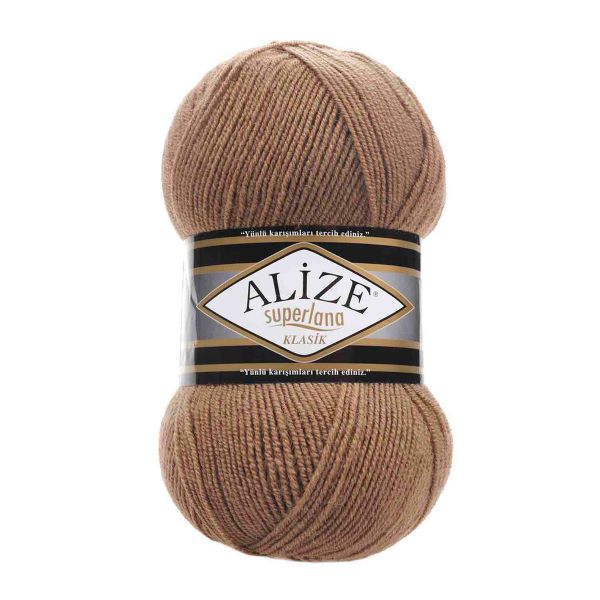 Пряжа Alize (Ализе) Superlana klasik / уп.5 мот. по 100 г, 280 м, 466 тёмно-бежевый