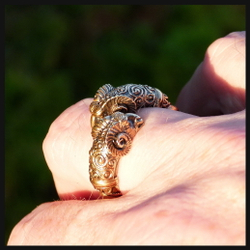 Кольцо "Золотое руно" литье художественное , бронза