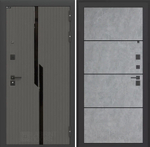 Дверь входная Лабиринт CARBON 25 Бетон светлый (черная вставка) металлическая