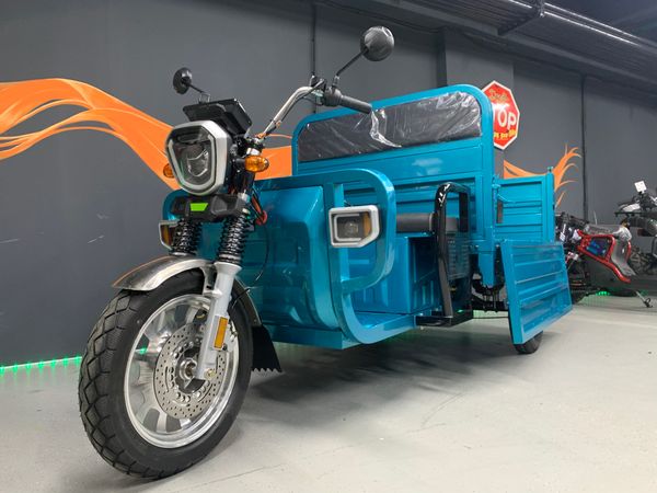 Грузовой электрический трицикл IKINGI CARGO MAX Q30 3000W (72V/45Ah) - Бирюзовый фото №2