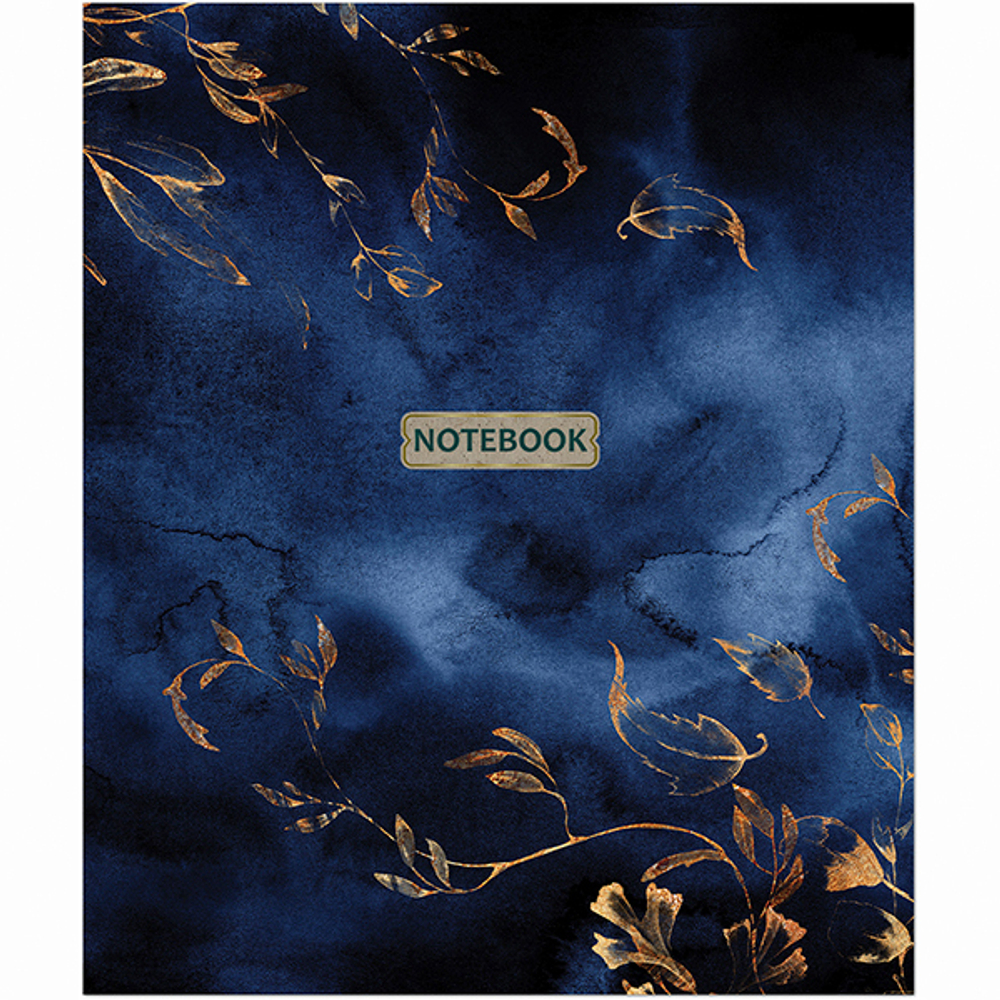 НОВИНКА! ТЕТРАДЬ ОБЩАЯ 48 ЛИСТОВ НА СКРЕПКЕ “Gold Floral Pattern”